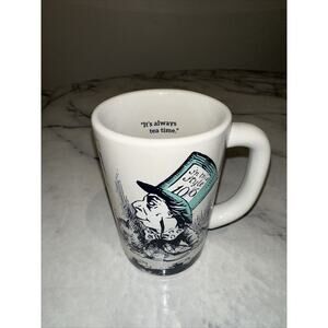 Alice In Wonderland Mad Hatter Coffee Mug Cup Out Of Print Tea Time Sketch